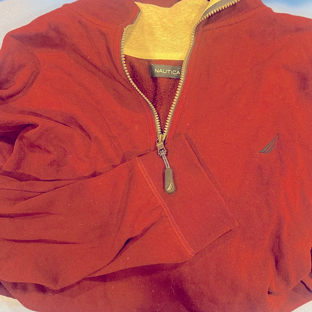 Nautica pullover quarter zip 3xl burgundy